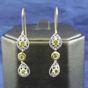 Gold Peridot Earrings